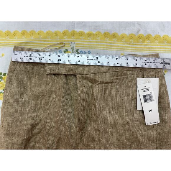 Lauren Ralph Lauren Westbury Linen Pants Earthtone Size 10 Wide Leg NWT - Picture 8 of 12